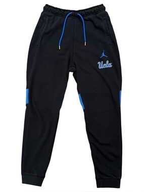 Nike Air Jordan Joggers Mens Size M Dri-Fit NCAA UCLA Bruins Drawstring Black